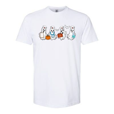 Cute Nurse Halloween Ghost Softstyle® CVC T-Shirt