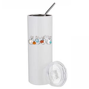 Cute Nurse Halloween Ghost Stainless Steel Tumbler