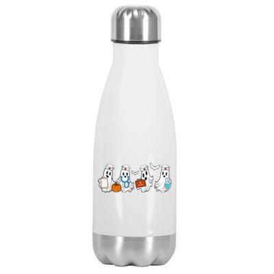 Cute Nurse Halloween Ghost Stainless Steel Insulated Water Bottle