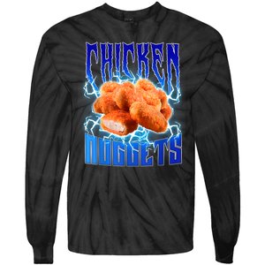 Chicken Nuggets Heavy Metal Funny Chicken Nuggets Lover Tie-Dye Long Sleeve Shirt