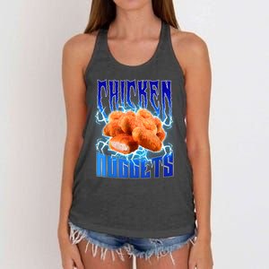 Chicken Nuggets Heavy Metal Funny Chicken Nuggets Lover Women's Knotted Racerback Tank