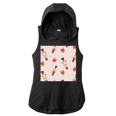 Christmas Nutcracker Holiday Ladies PosiCharge Tri-Blend Wicking Draft Hoodie Tank