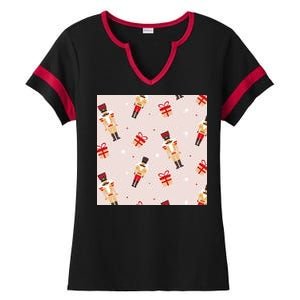 Christmas Nutcracker Holiday Ladies Halftime Notch Neck Tee