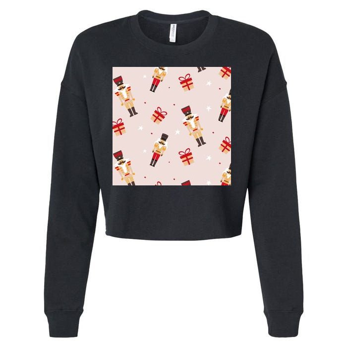 Christmas Nutcracker Holiday Cropped Pullover Crew
