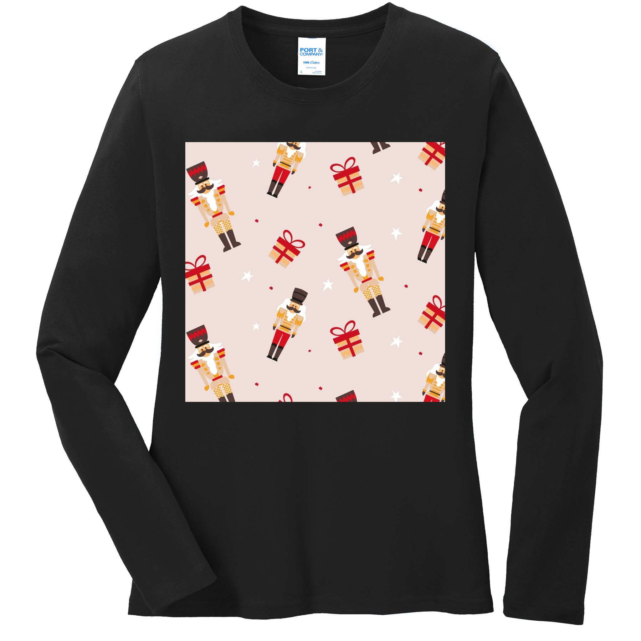 Christmas Nutcracker Holiday Ladies Long Sleeve Shirt