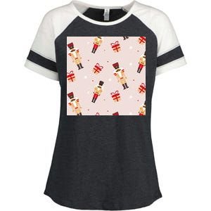 Christmas Nutcracker Holiday Enza Ladies Jersey Colorblock Tee