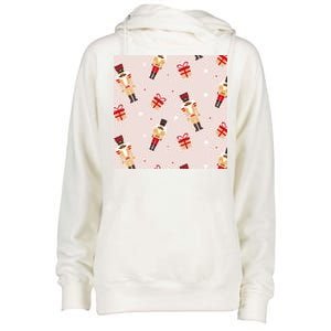 Christmas Nutcracker Holiday Womens Funnel Neck Pullover Hood