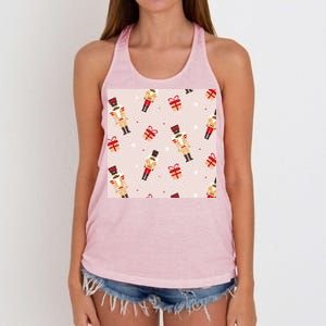 Christmas Nutcracker Holiday Women's Knotted Racerback Tank