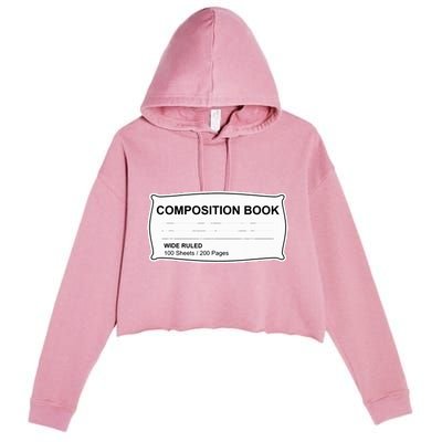 Composition Notebook Halloween Costume Couples Fancy Dress Crop Fleece Hoodie