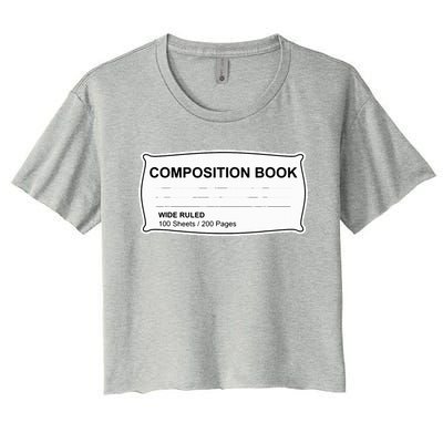 Composition Notebook Halloween Costume Couples Fancy Dress Women's Crop Top Tee