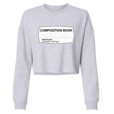 Composition Notebook Halloween Costume Couples Fancy Dress Cropped Pullover Crew