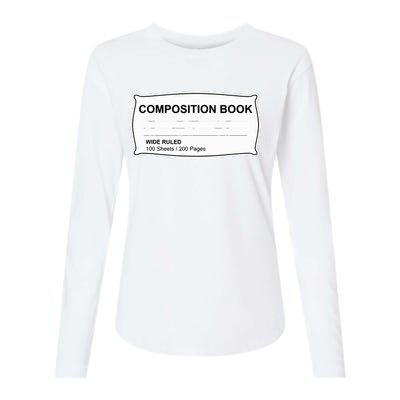 Composition Notebook Halloween Costume Couples Fancy Dress Womens Cotton Relaxed Long Sleeve T-Shirt