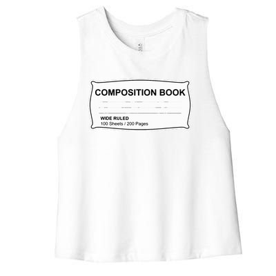 Composition Notebook Halloween Costume Couples Fancy Dress Women's Racerback Cropped Tank