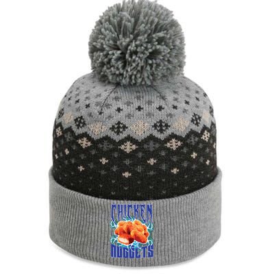 Chicken Nuggets Heavy Metal Funny Chicken Nuggets Lover The Baniff Cuffed Pom Beanie