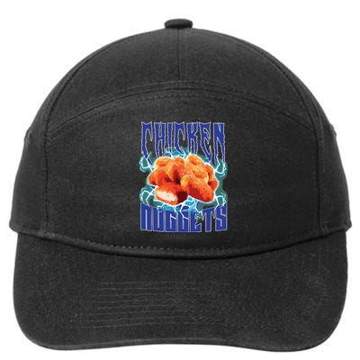 Chicken Nuggets Heavy Metal Funny Chicken Nuggets Lover 7-Panel Snapback Hat