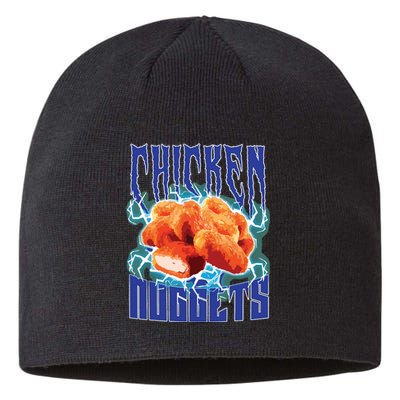 Chicken Nuggets Heavy Metal Funny Chicken Nuggets Lover Sustainable Beanie