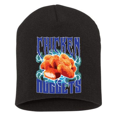 Chicken Nuggets Heavy Metal Funny Chicken Nuggets Lover Short Acrylic Beanie