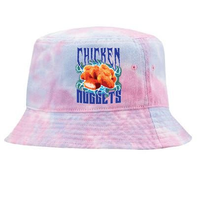 Chicken Nuggets Heavy Metal Funny Chicken Nuggets Lover Tie-Dyed Bucket Hat