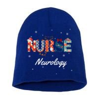 Christmas Nurse Holiday Scrubs Neurology Neuro Gift Short Acrylic Beanie