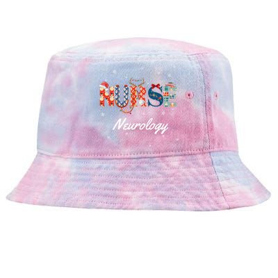 Christmas Nurse Holiday Scrubs Neurology Neuro Gift Tie-Dyed Bucket Hat