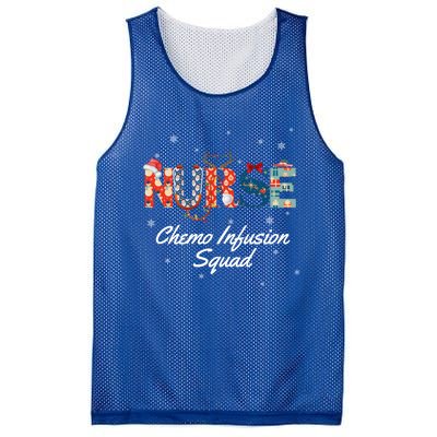 Christmas Nurse Holiday Scrubs Chemo Infusion Squad Gift Mesh Reversible Basketball Jersey Tank