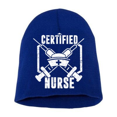 Certified Nurse Hero Cool Gift Short Acrylic Beanie