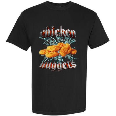 Chicken Nuggets Heavy Metal World Hardcore Music Garment-Dyed Heavyweight T-Shirt