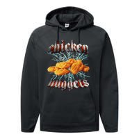 Chicken Nuggets Heavy Metal World Hardcore Music Performance Fleece Hoodie