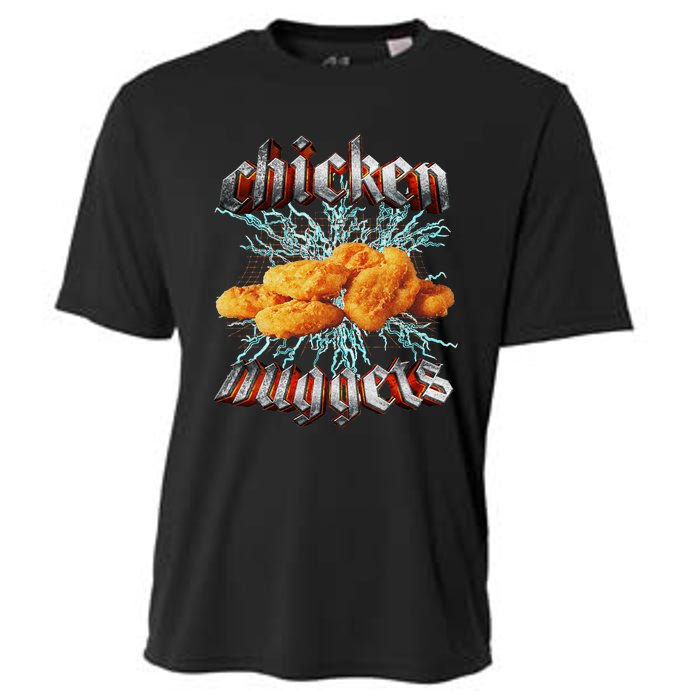 Chicken Nuggets Heavy Metal World Hardcore Music Cooling Performance Crew T-Shirt