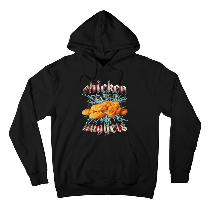 Chicken Nuggets Heavy Metal World Hardcore Music Hoodie