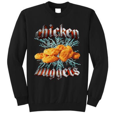 Chicken Nuggets Heavy Metal World Hardcore Music Sweatshirt