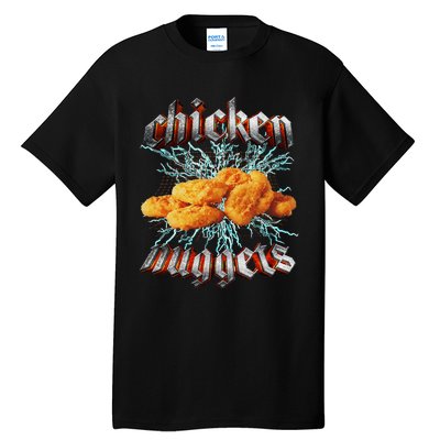 Chicken Nuggets Heavy Metal World Hardcore Music Tall T-Shirt