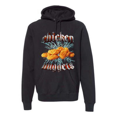 Chicken Nuggets Heavy Metal World Hardcore Music Premium Hoodie