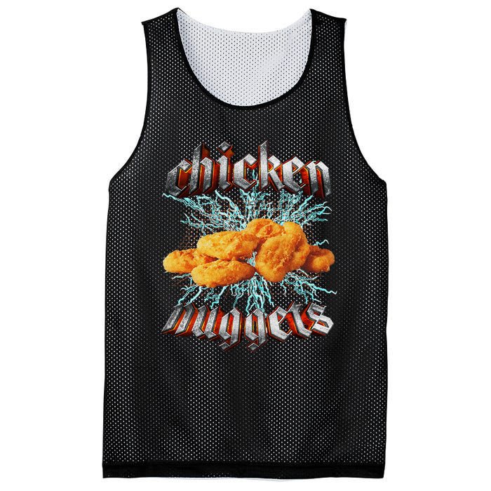 Chicken Nuggets Heavy Metal World Hardcore Music Mesh Reversible Basketball Jersey Tank