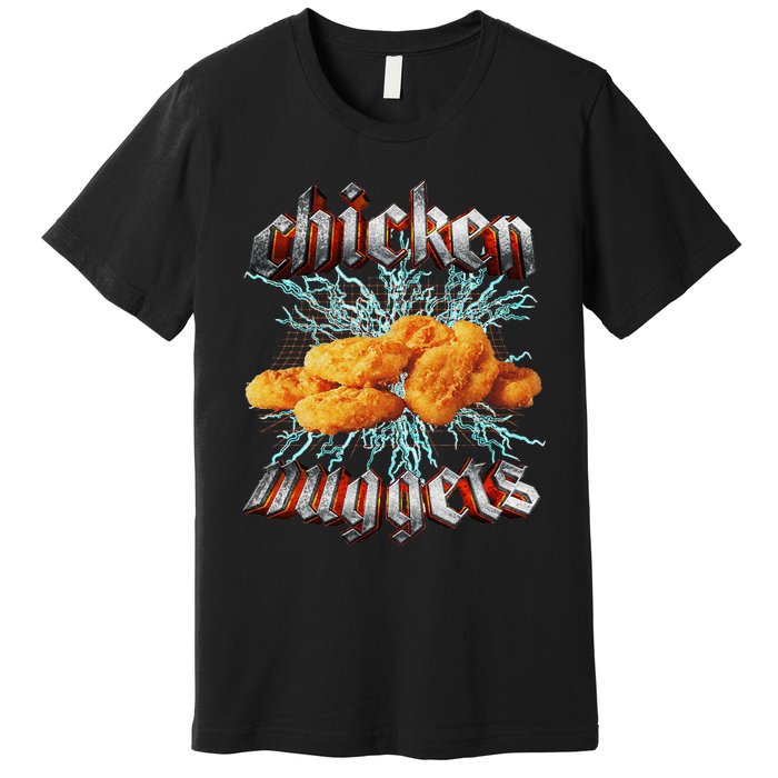 Chicken Nuggets Heavy Metal World Hardcore Music Premium T-Shirt