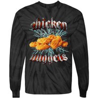 Chicken Nuggets Heavy Metal World Hardcore Music Tie-Dye Long Sleeve Shirt