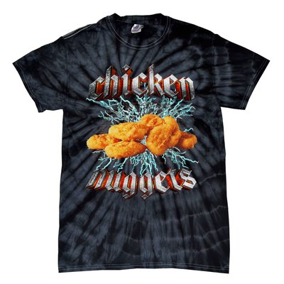 Chicken Nuggets Heavy Metal World Hardcore Music Tie-Dye T-Shirt