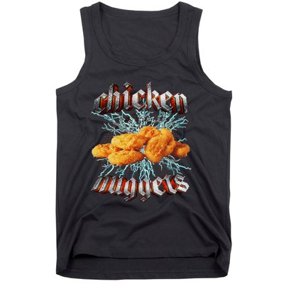 Chicken Nuggets Heavy Metal World Hardcore Music Tank Top