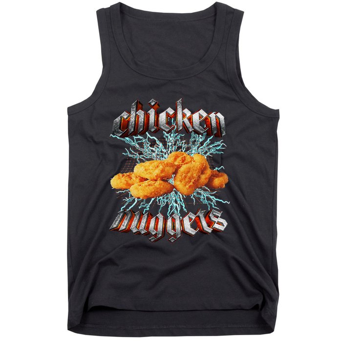 Chicken Nuggets Heavy Metal World Hardcore Music Tank Top