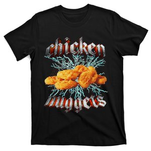 Chicken Nuggets Heavy Metal Hardcore Music T-Shirt