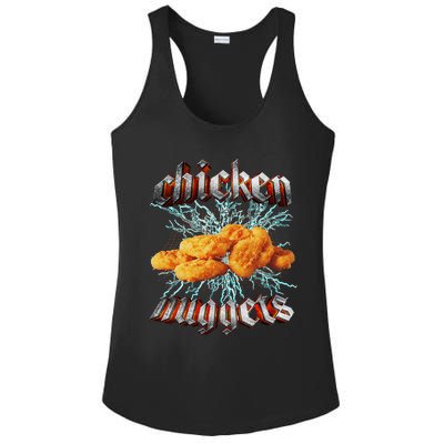 Chicken Nuggets Heavy Metal Hardcore Music Ladies PosiCharge Competitor Racerback Tank