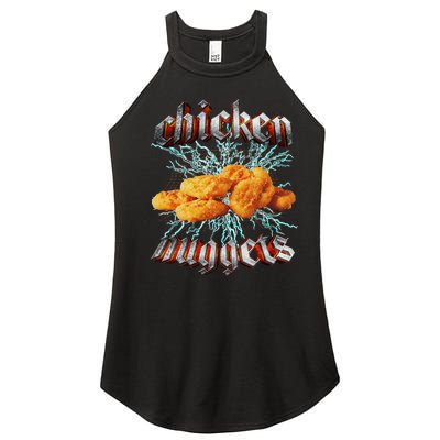 Chicken Nuggets Heavy Metal Hardcore Music Women’s Perfect Tri Rocker Tank