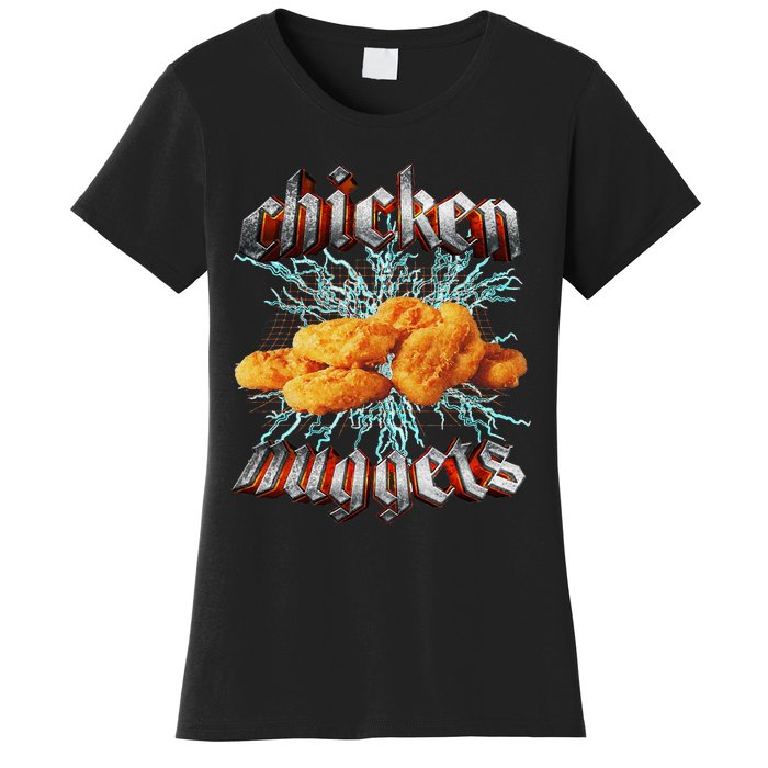 Chicken Nuggets Heavy Metal Hardcore Music Women's T-Shirt