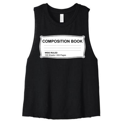 Composition Notebook Halloween Costume Couples Fancy Dress Women's Racerback Cropped Tank