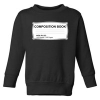 Composition Notebook Halloween Costume Couples Fancy Dress Toddler Sweatshirt