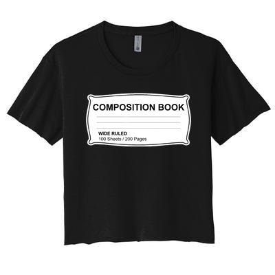 Composition Notebook Halloween Costume Couples Fancy Dress Women's Crop Top Tee