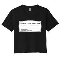 Composition Notebook Halloween Costume Couples Fancy Dress Women's Crop Top Tee