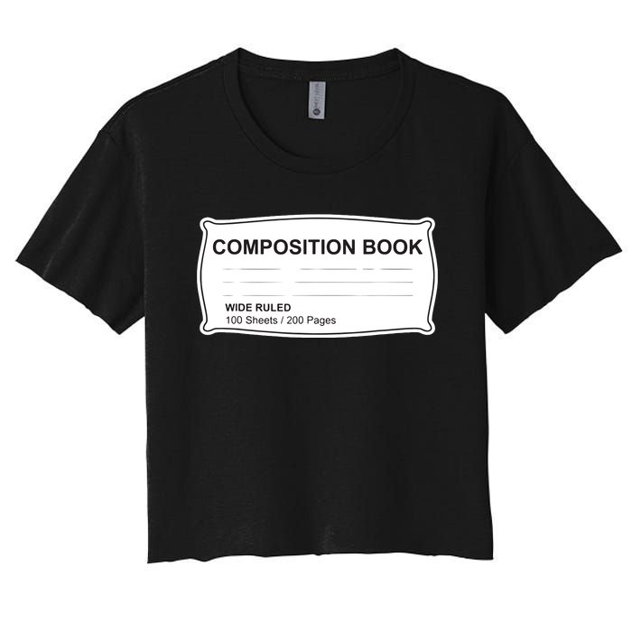 Composition Notebook Halloween Costume Couples Fancy Dress Women's Crop Top Tee