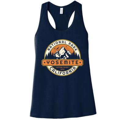 California Nature Hiking Outdoors Gift Yosemite National Park Women's Racerback Tank