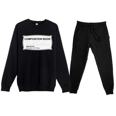 Composition Notebook Halloween Costume Couples Fancy Dress Gift Premium Crewneck Sweatsuit Set